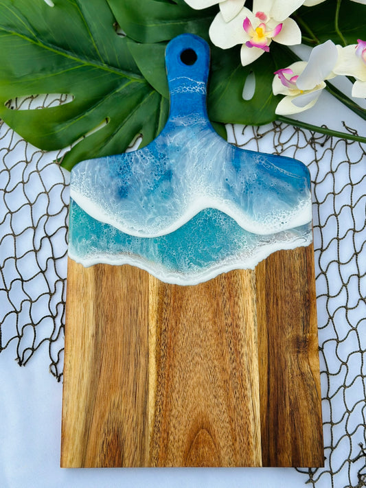 Ocean Inspired Charcuterie Board with Handle